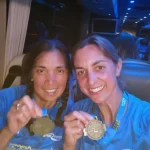 Anna and Rachel on the coach home